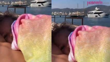 Anıl Altan, som var på ferie, lavede en video med sin datter!