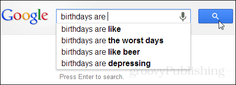 Hvad google synes om fødselsdage