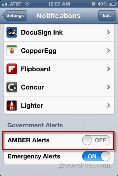 Sådan slås AMBER-advarsler fra på en iPhone