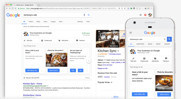 Google introducerede et nyt simpelt, let tilgængeligt forretningsdashboard i Search.