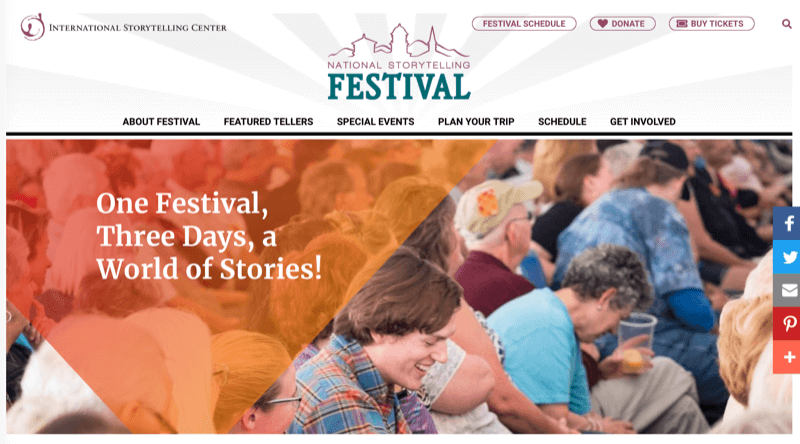 National Storytelling Festival-websted