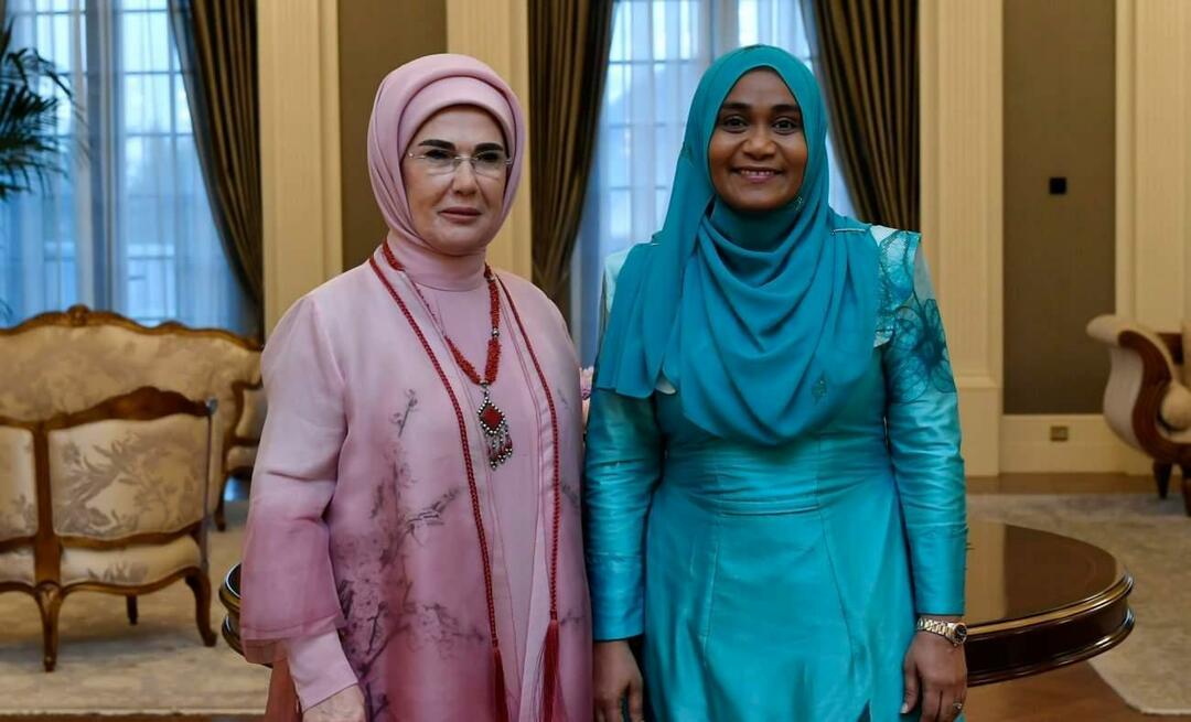 Førstedame Erdoğan mødtes med Sajidha Mohamed, hustru til Maldivernes præsident Muizzu