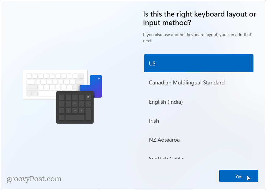 Tastaturlayout installere windows 11