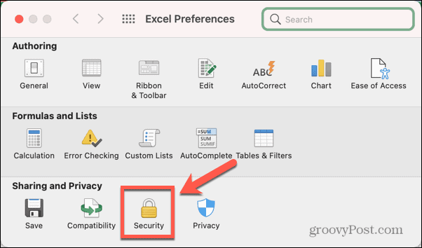 mac excel sikkerhed