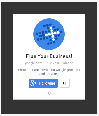 google + website badge