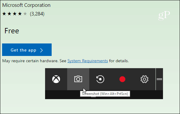 Sådan tages et skærmbillede i Windows 10 med Xbox Game DVR