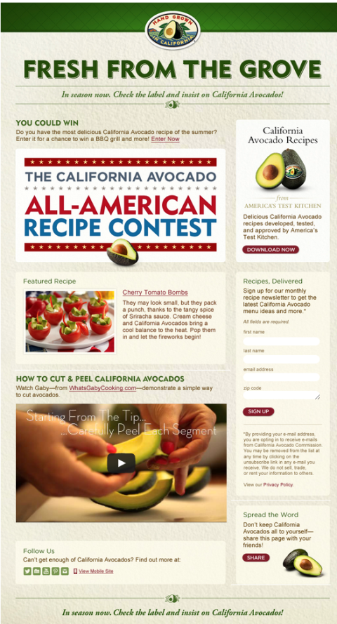 california avacado app