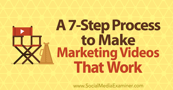 En 7-trins proces til at lave marketingvideoer, der fungerer af Owen Video på Social Media Examiner.