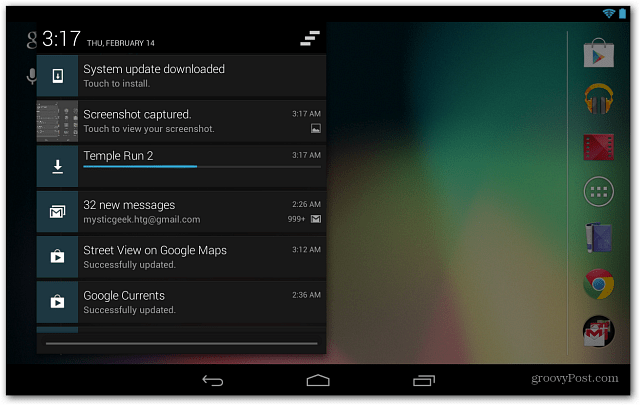 Google Nexus 7-opdateringer
