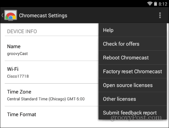 Chromecast-indstillinger