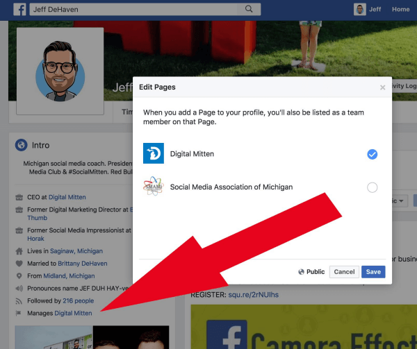 Facebook-sideadministratorer kan nu linke de sider, de administrerer, til deres personlige profil.