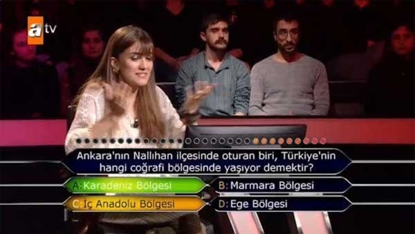 Ankara-spørgsmål, der markerede Hvem vil være millionær!