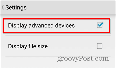 Eksporter filer i Dropbox til Android Straight til SD-kort