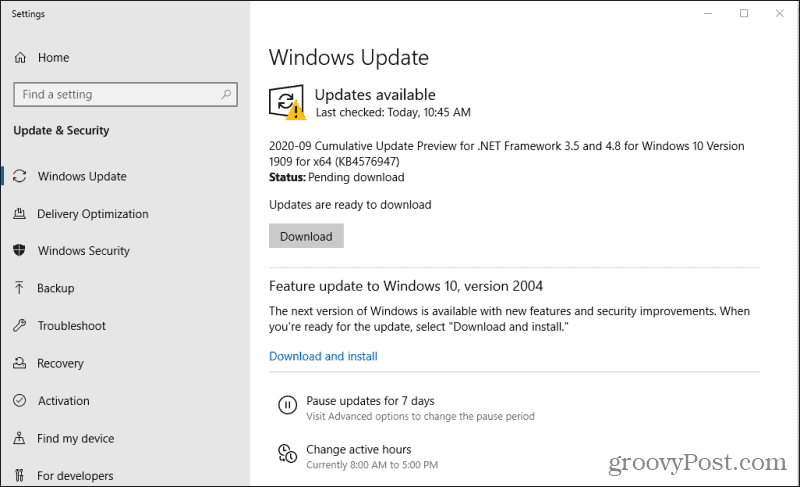 windows opdateringer