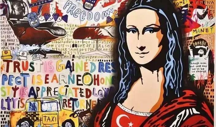 Mona Lisa med tyrkisk flag