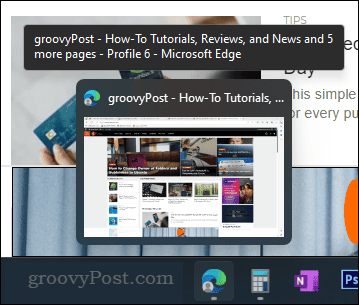 Eksempel på proceslinje på Windows 11