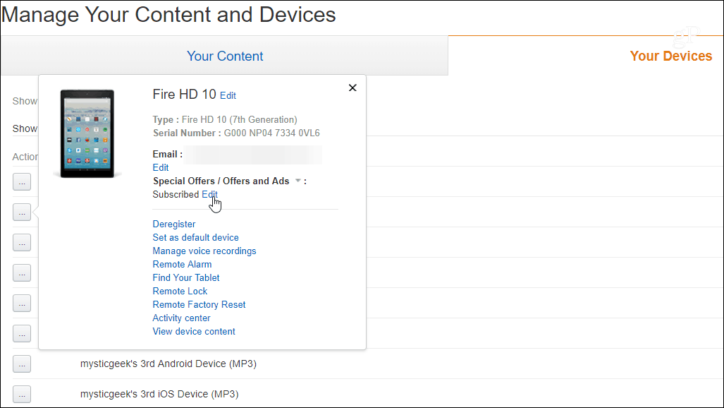 Sådan fjernes annoncer fra Fire HD 10-låseskærmen