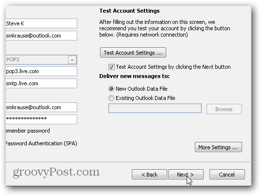 Outlook 2010 SMTP POP3 IMAP-indstillinger - 08