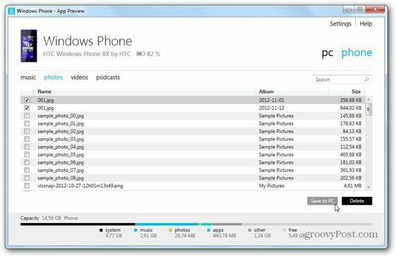 windows phone 8 windows phone app synkroniseres til pc
