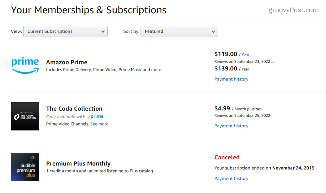 Sådan annullerer du abonnementer på Amazon Prime Video