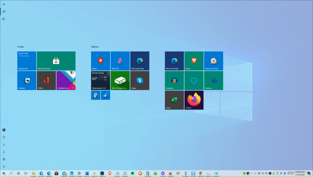 Sådan oprettes Windows 10-startmenuen i fuld skærm