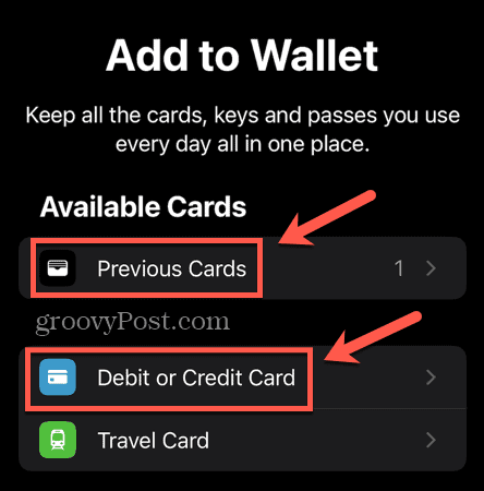 apple pay tilføj tidligere kort eller nyt debet- eller kreditkort