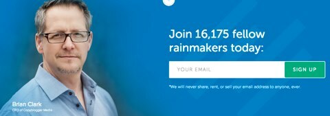 ny rainmaker e-mail tilmelding