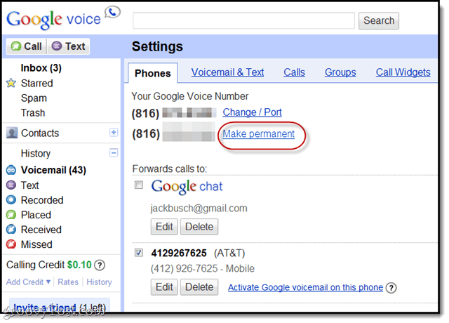 bevar dit gamle Google-stemmenummer efter porting
