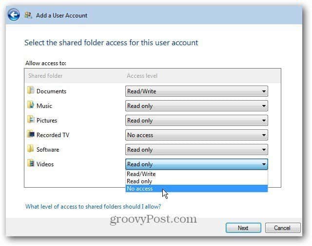 Tilføj eller fjern brugerkonto til Windows Home Server 2011