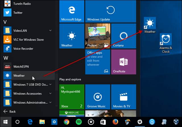 Tip om Windows 10: Opret skrivebordsgenveje til Universal Apps