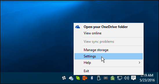 OneDrive-indstillinger