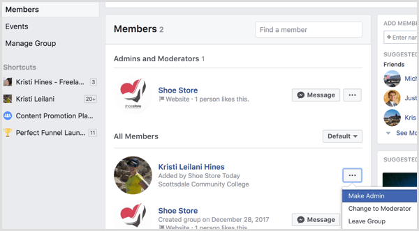 Facebook tilføj profil til gruppen som administrator