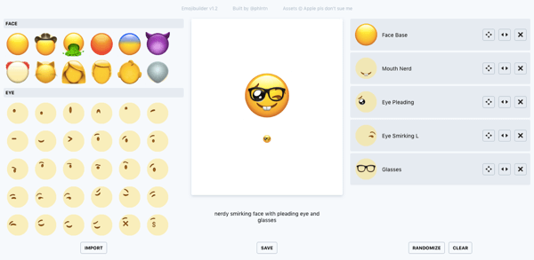 Brug phlntn emojibuilder til at oprette brugerdefinerede emoji.