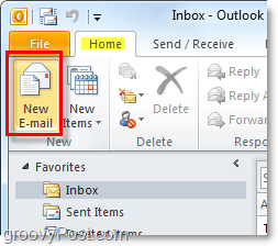 skrive new outlook 2010 e-mail