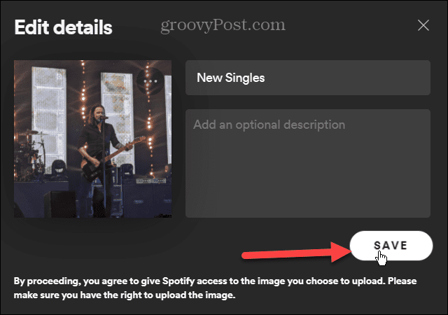 verificer afspilningslistebillede spotify