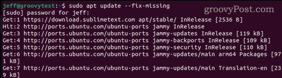 rette manglende pakker i ubuntu