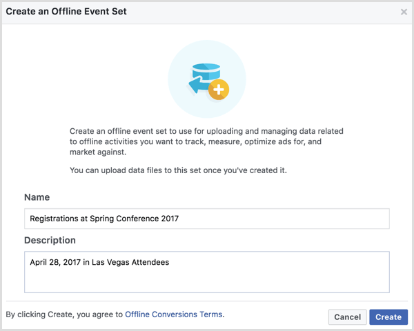 Facebook Business Manager opretter offline begivenheder