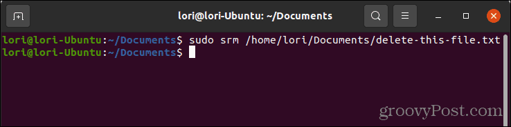 Slet en fil sikkert ved hjælp af sikker-slet i Linux