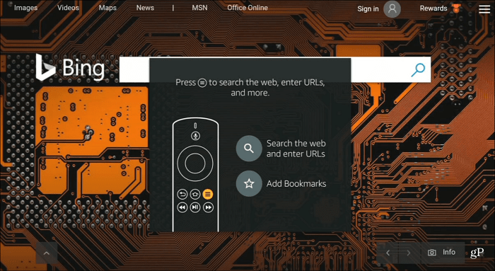 2 Silk Browser Bing Standard søgning Fire TV