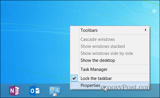 Proceslinjen Egenskaber Windows 8.1