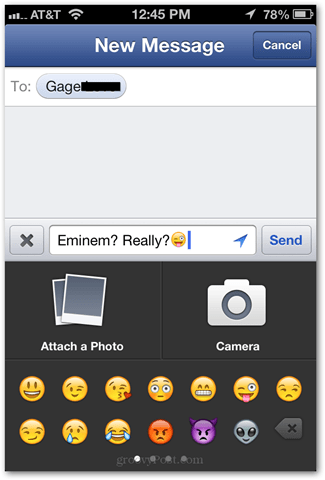 emoji indfødt facebook app