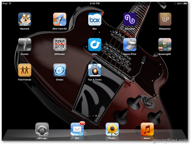 iPad-startskærm