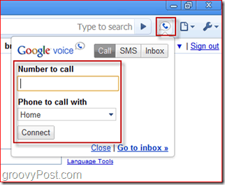Screenshot Google Voice