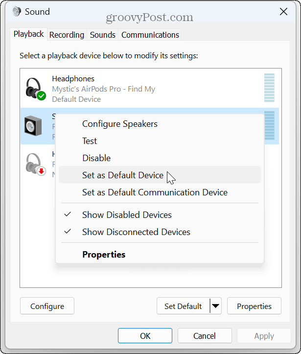 Windows 11 registrerer ikke hovedtelefoner