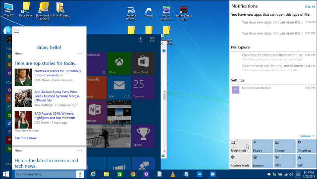 Windows 10 Teknisk eksempelvisning
