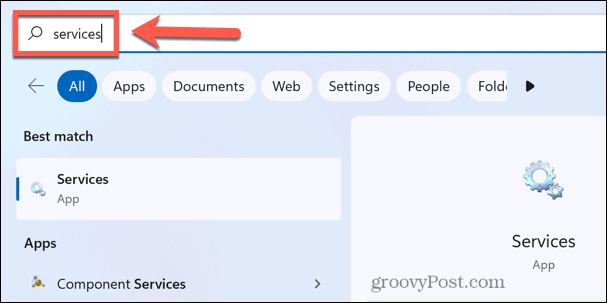 Windows søgetjenester
