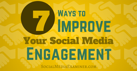 forbedre engagement i sociale medier