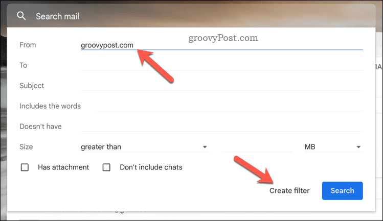 Opret Gmail-filter
