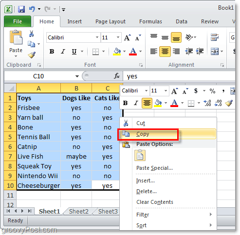 kopier et helt Excel-datablad til layoutkonvertering