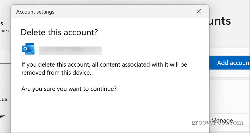 Sådan sletter du gemte e-mail-konti på Windows 11